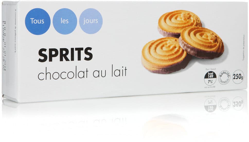 Tous les jours Sprits chocolat au lait packshot