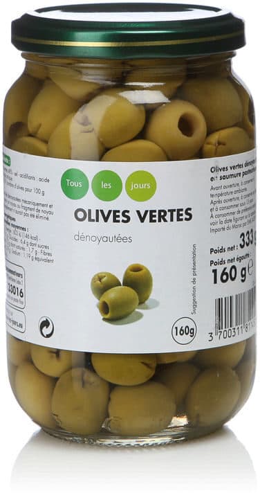 TLJ Olives vertes dénoyautées packshot