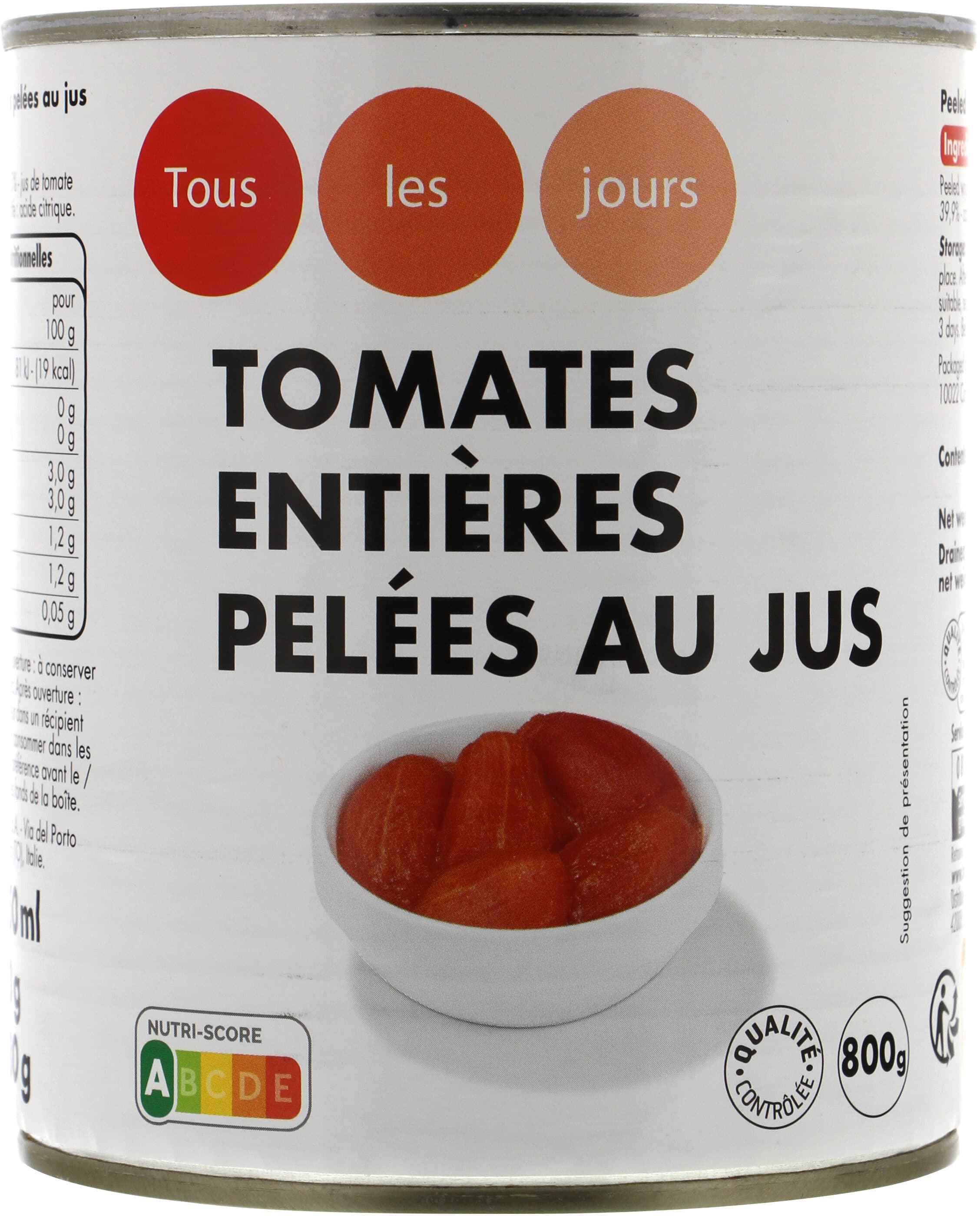 TLJ Tomates entieres pelées au jus packshot