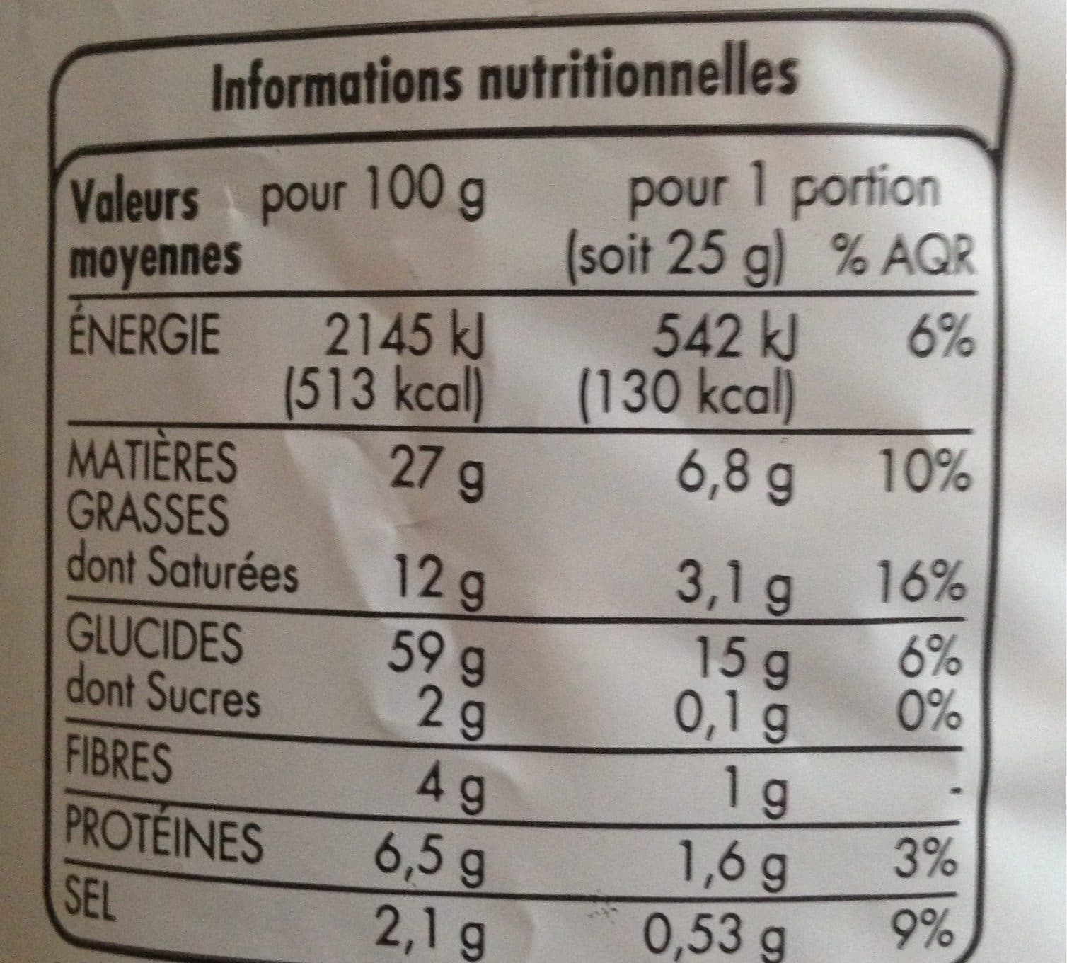 Tous Les Jours Snacks Goût bacon packshot