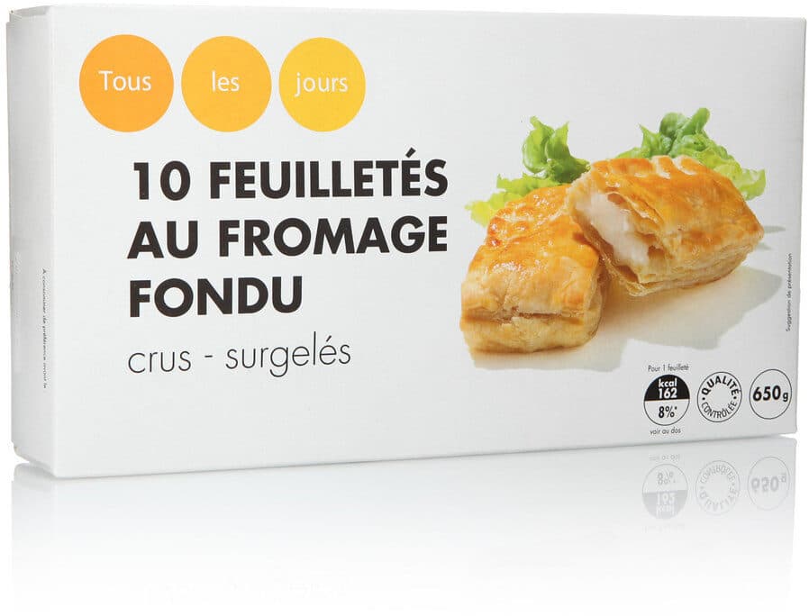 Tous les jours 10 Feuilletés au fromage fondu packshot