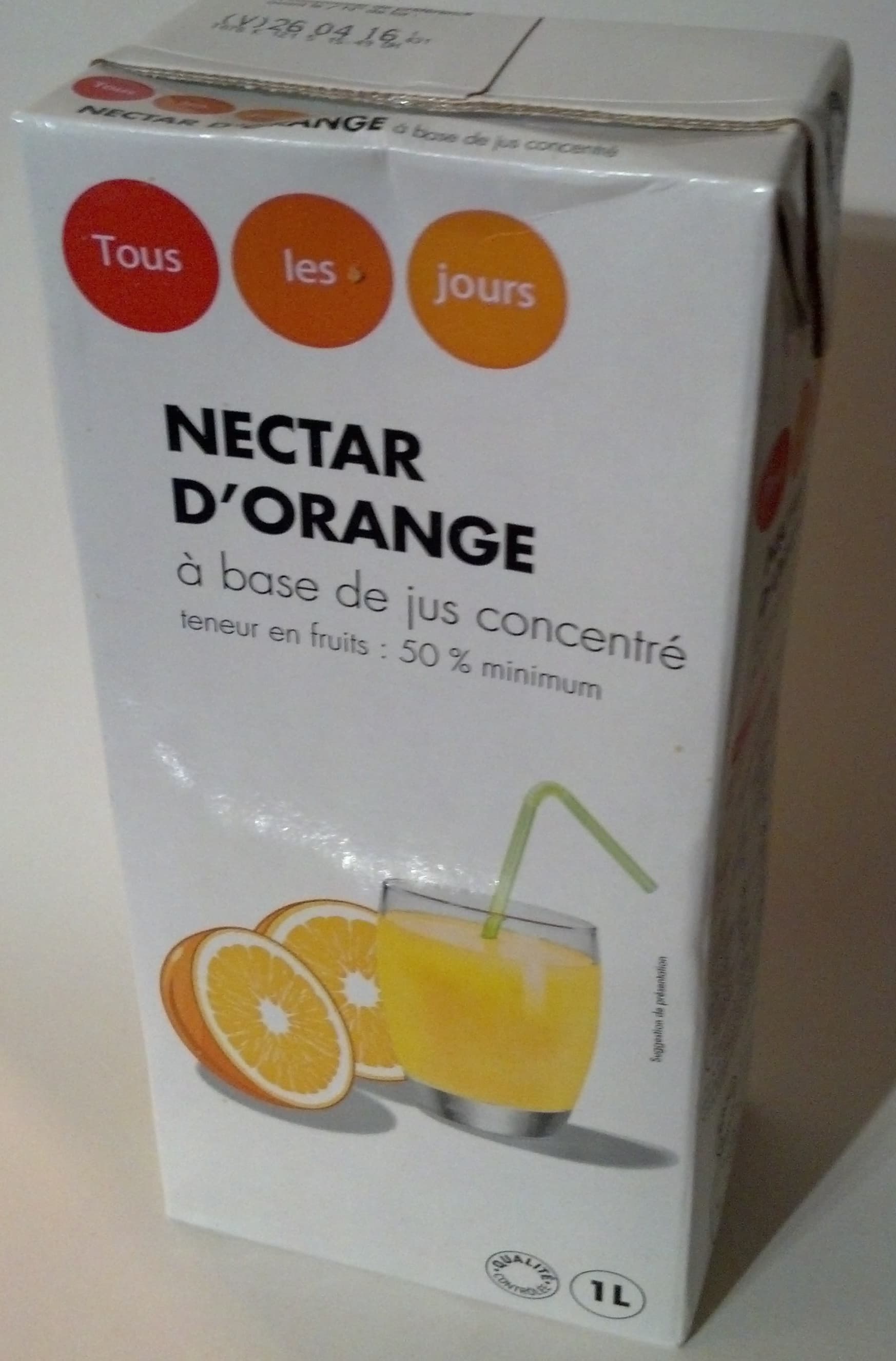 Tous les jours Nectar d'orange packshot