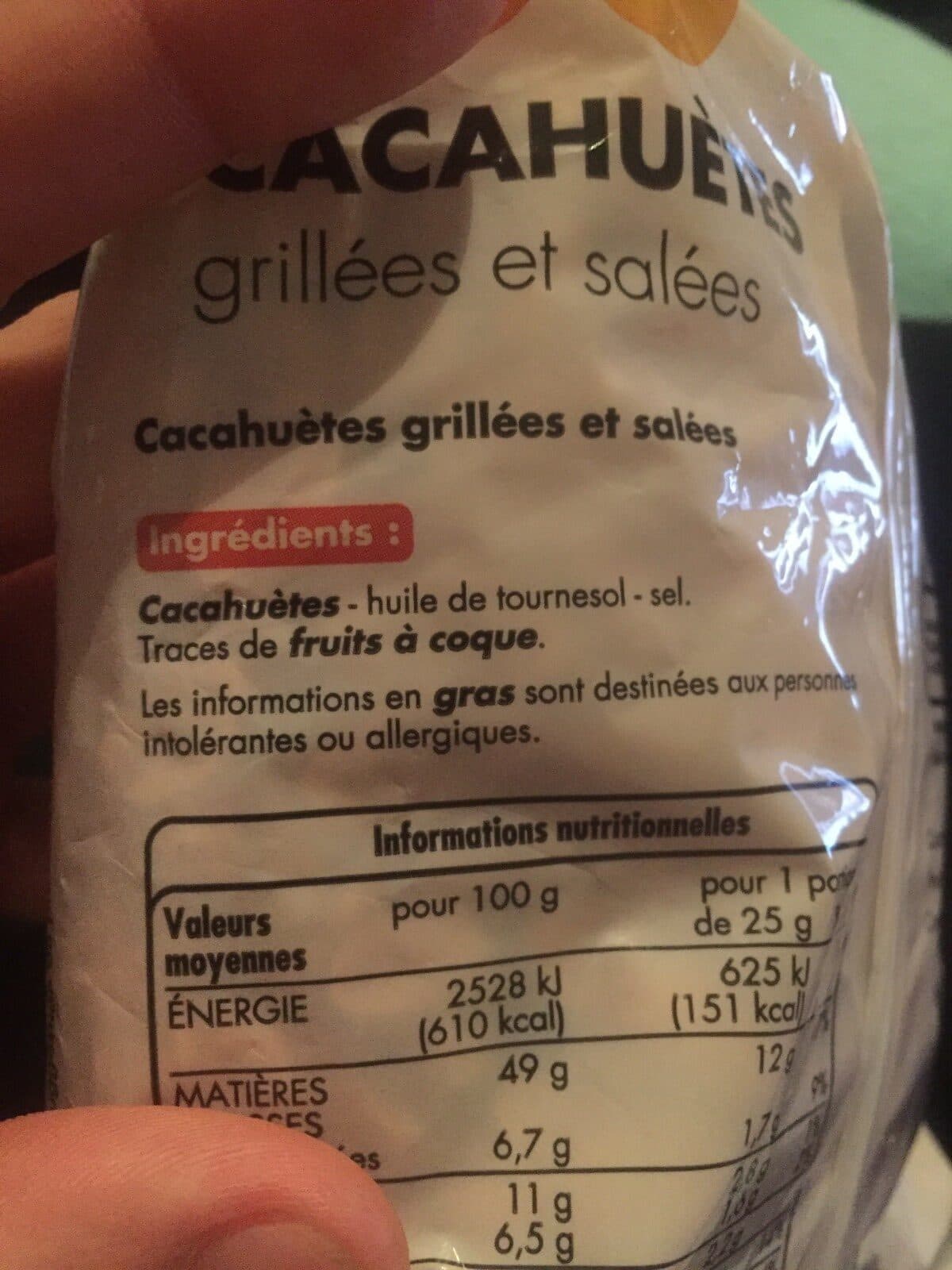 Tous Les Jours Cacahuètes Grillées et salées packshot