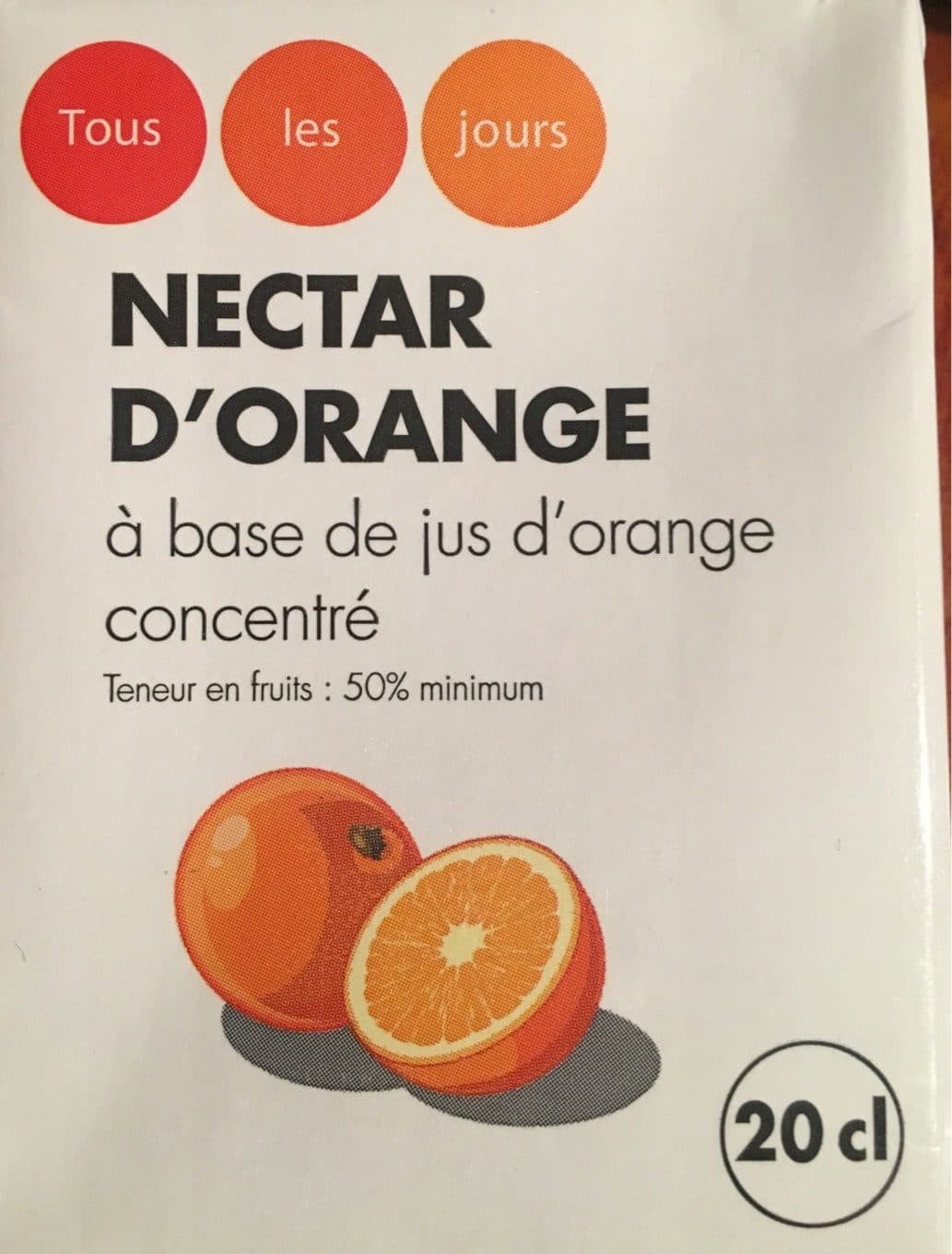 Tous les jours Nectar d'Orange packshot