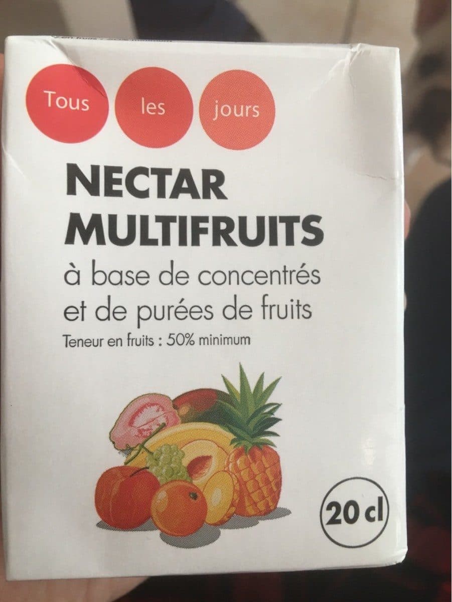 Tous les jours Nectar multifruits packshot