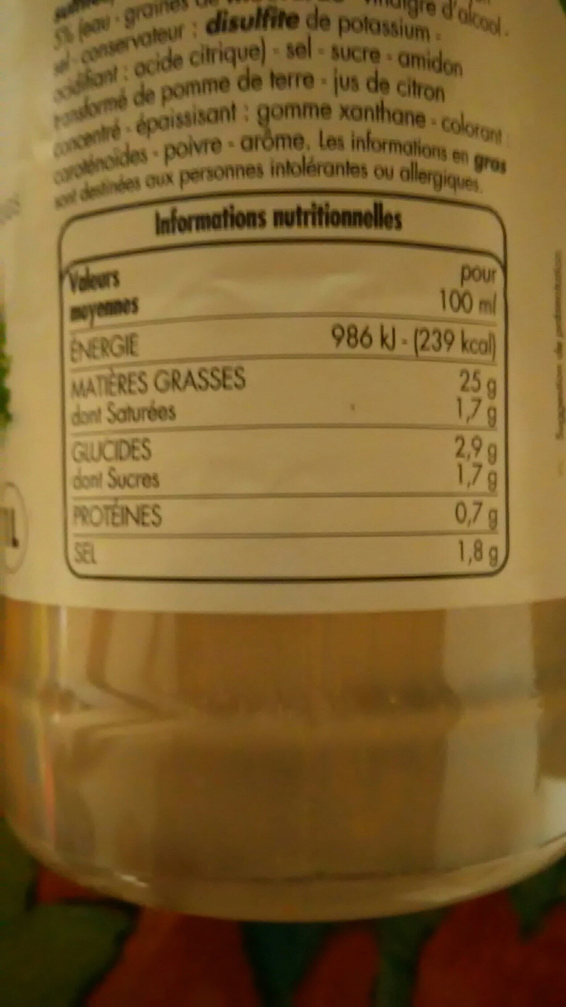 TLJ Vinaigrette Nature allégée en matières grasses packshot