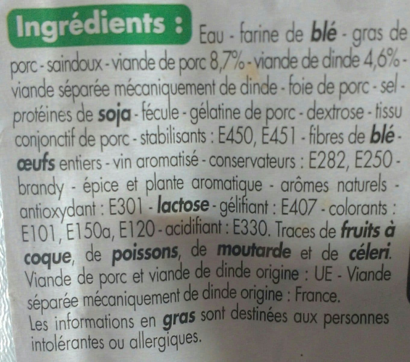 Tous les jours Pâté en croûte 10 Tranches packshot