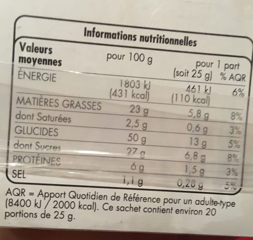 Tous les jours Barre marbrée packshot