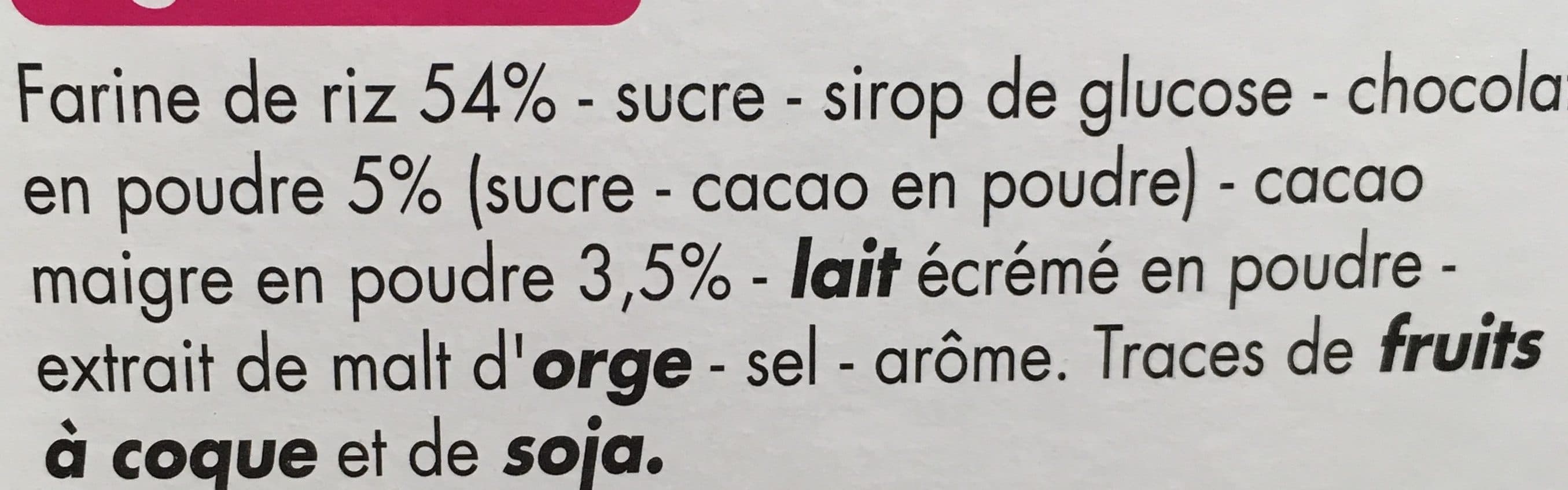 Tous les jours Riz extrudé goût chocolat packshot