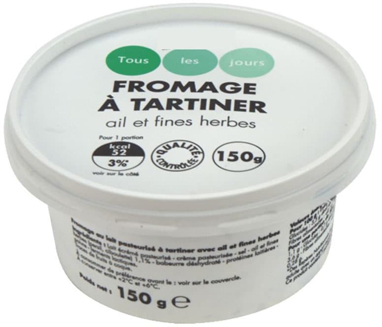 TLJ Fromage à tartiner ail et fines herbes packshot
