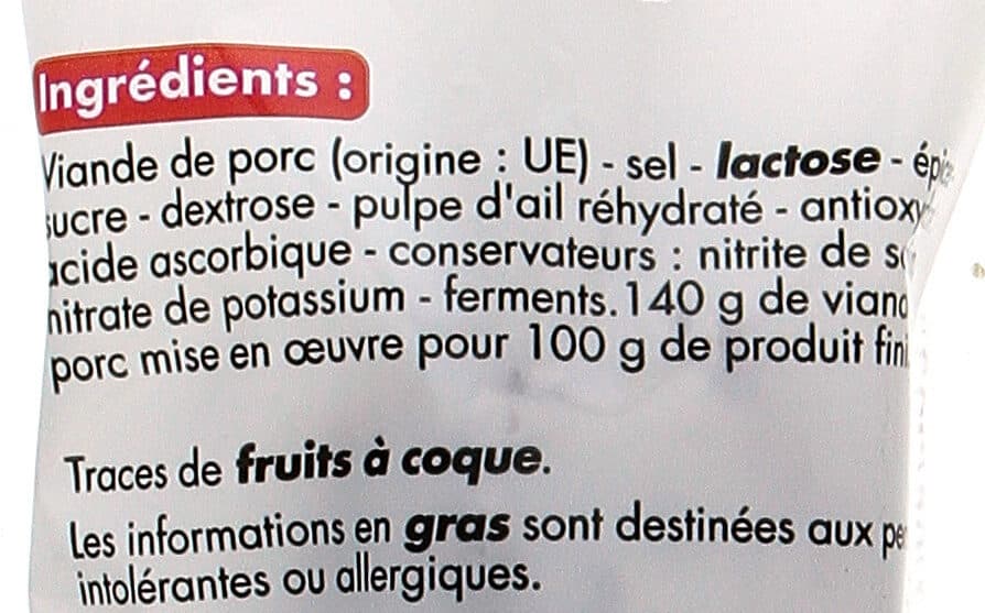 TLJ Saucisson sec pur porc packshot