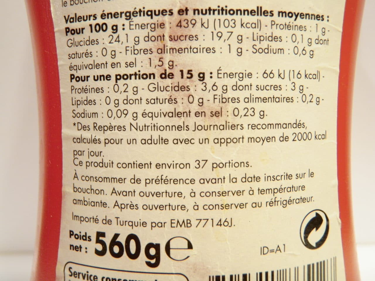Tous les jours Ketchup nature packshot