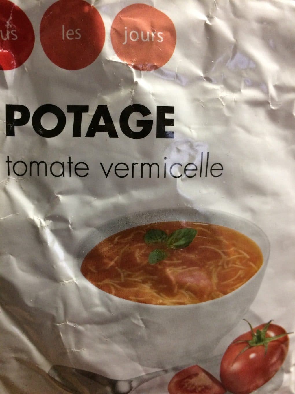 Tous Les Jours Potage tomate vermicelle packshot