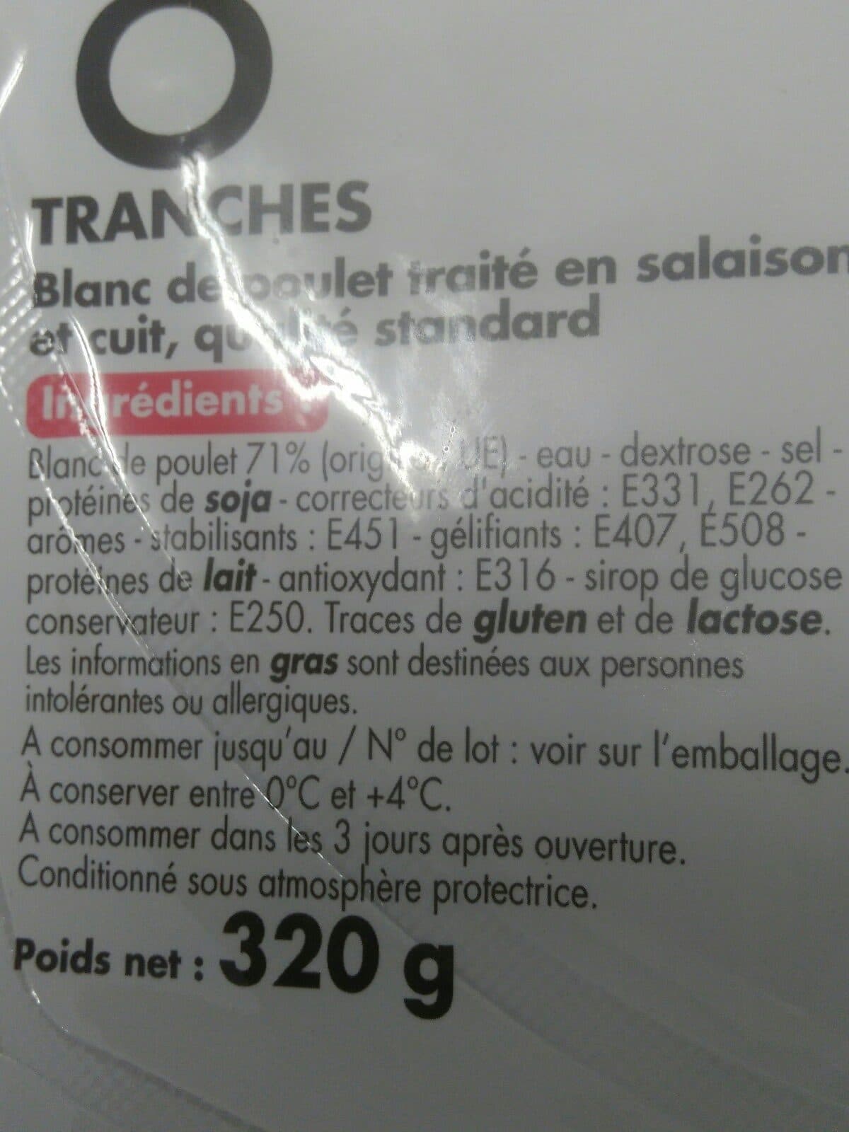 Tous les jours Blanc de poulet standard packshot