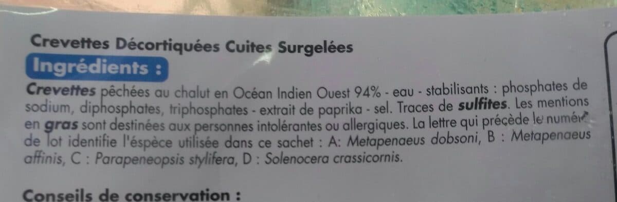 Tous les jours Crevettes Décortiquées Cuite Surgelées packshot