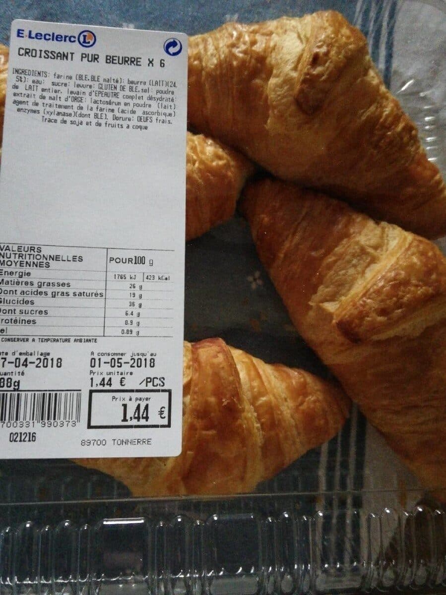 Open Food Facts Croissant pur beurre packshot