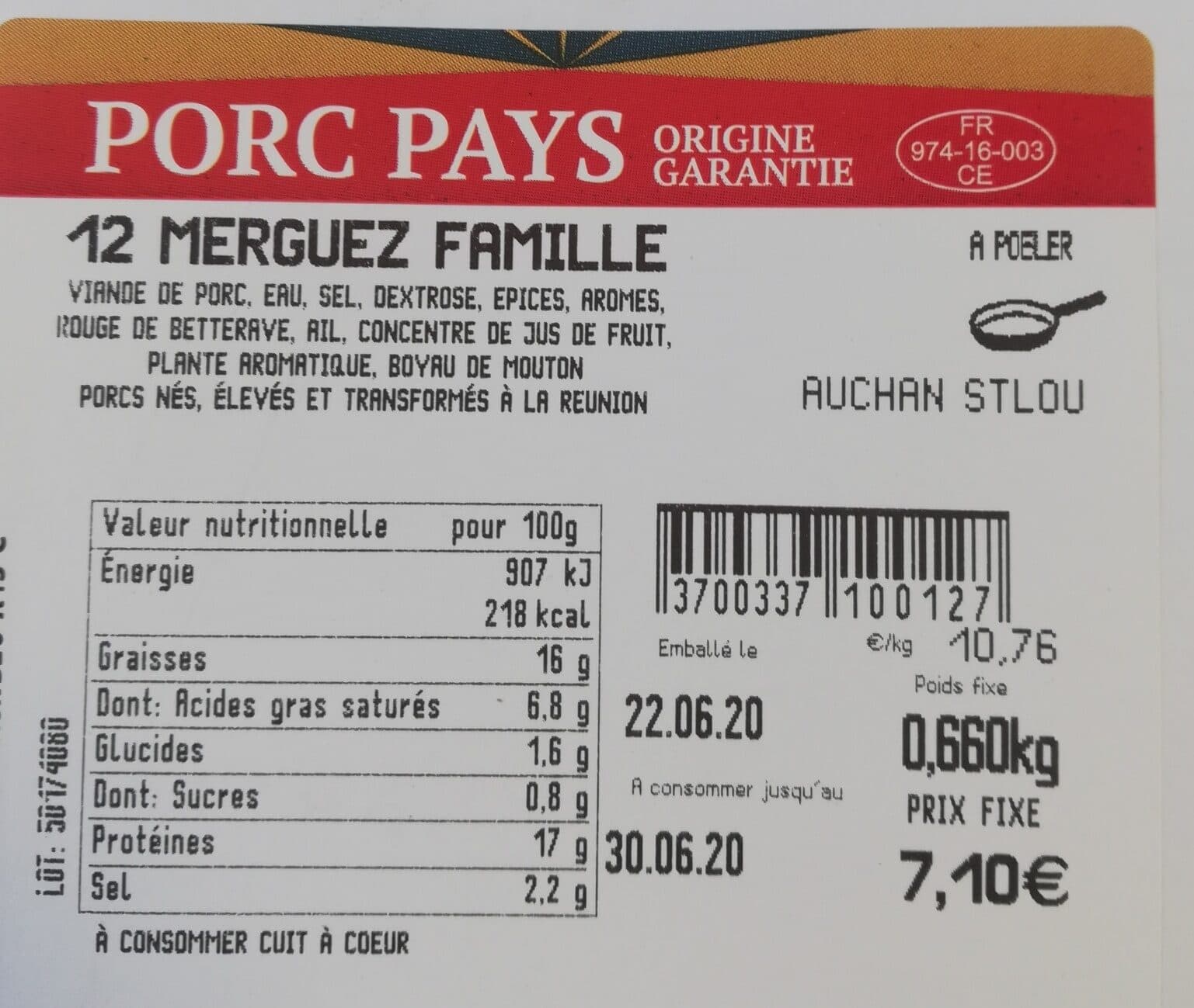 Porcidou Merguez porc Porcidou packshot