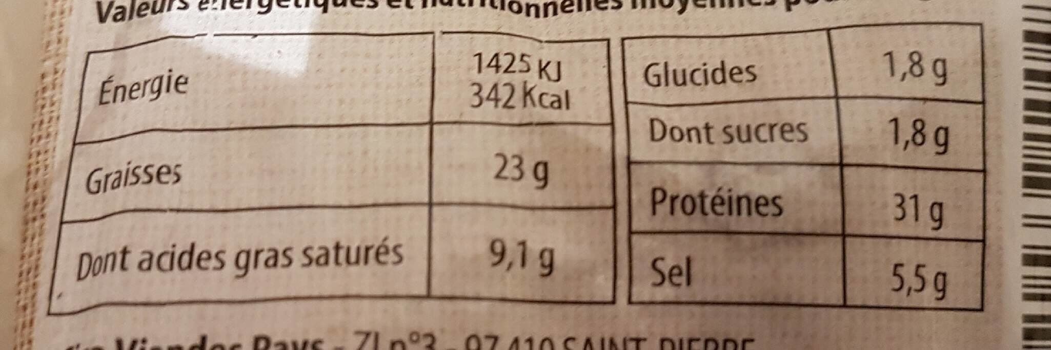 Le Fleuron de la Réunion Saucisson sec packshot