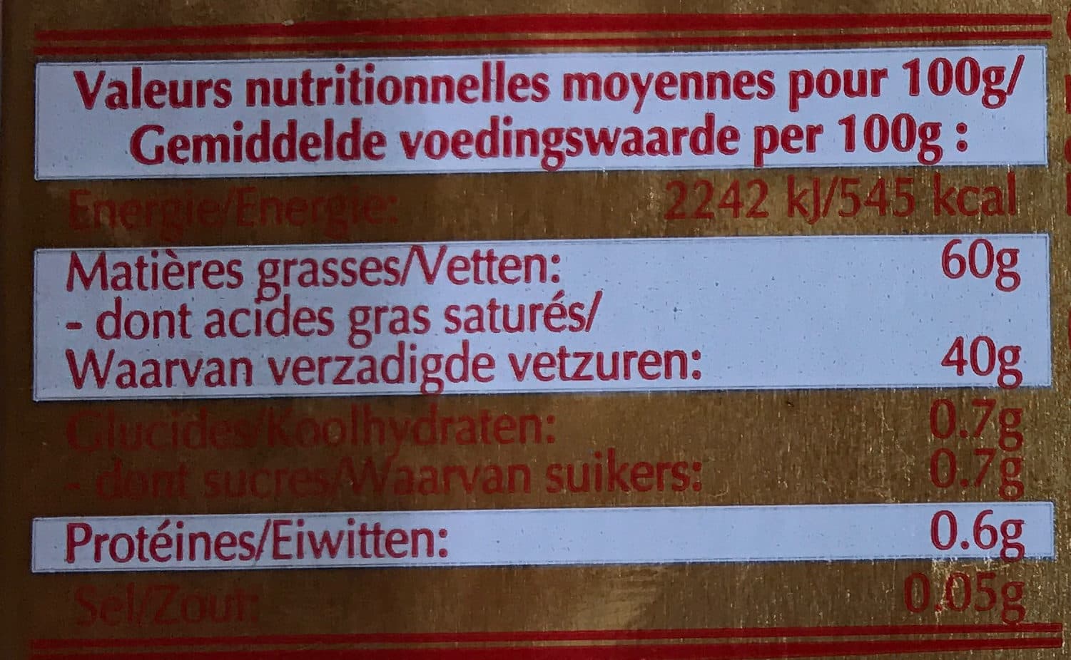 Florimont Beurre doux packshot