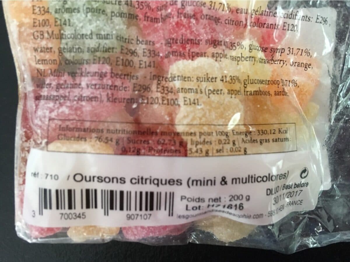 Open Food Facts Gourmandises de Sophie packshot