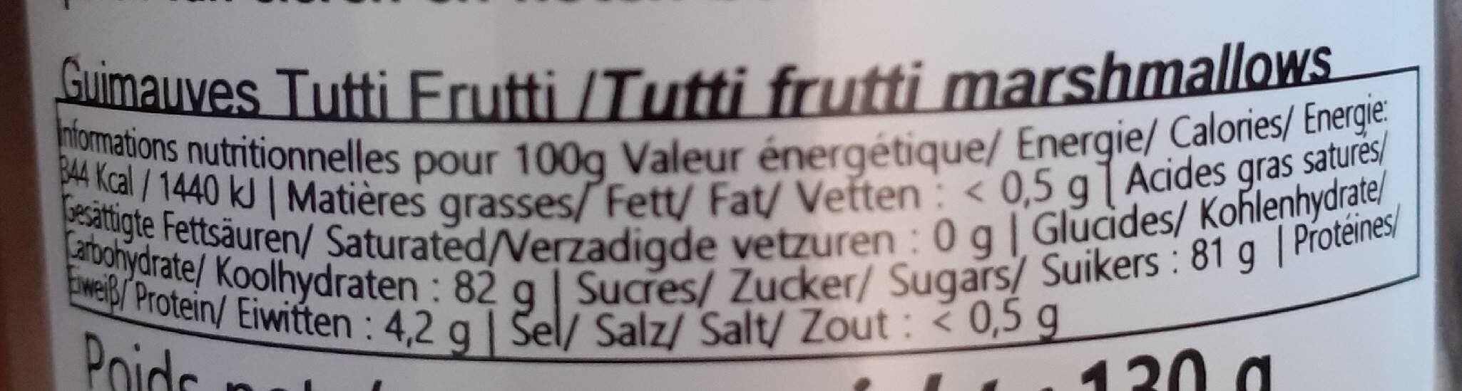 Les Gourmandises De Sophie Guimauve Tutti Frutti packshot