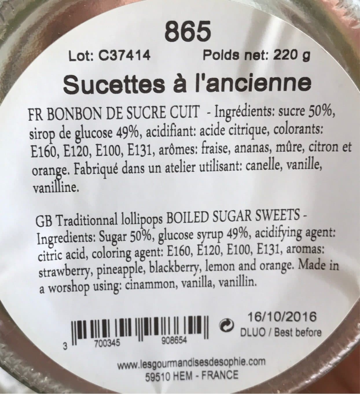 Gourmandises De Sophie LES GOURMANDISES DE SOPHIE packshot