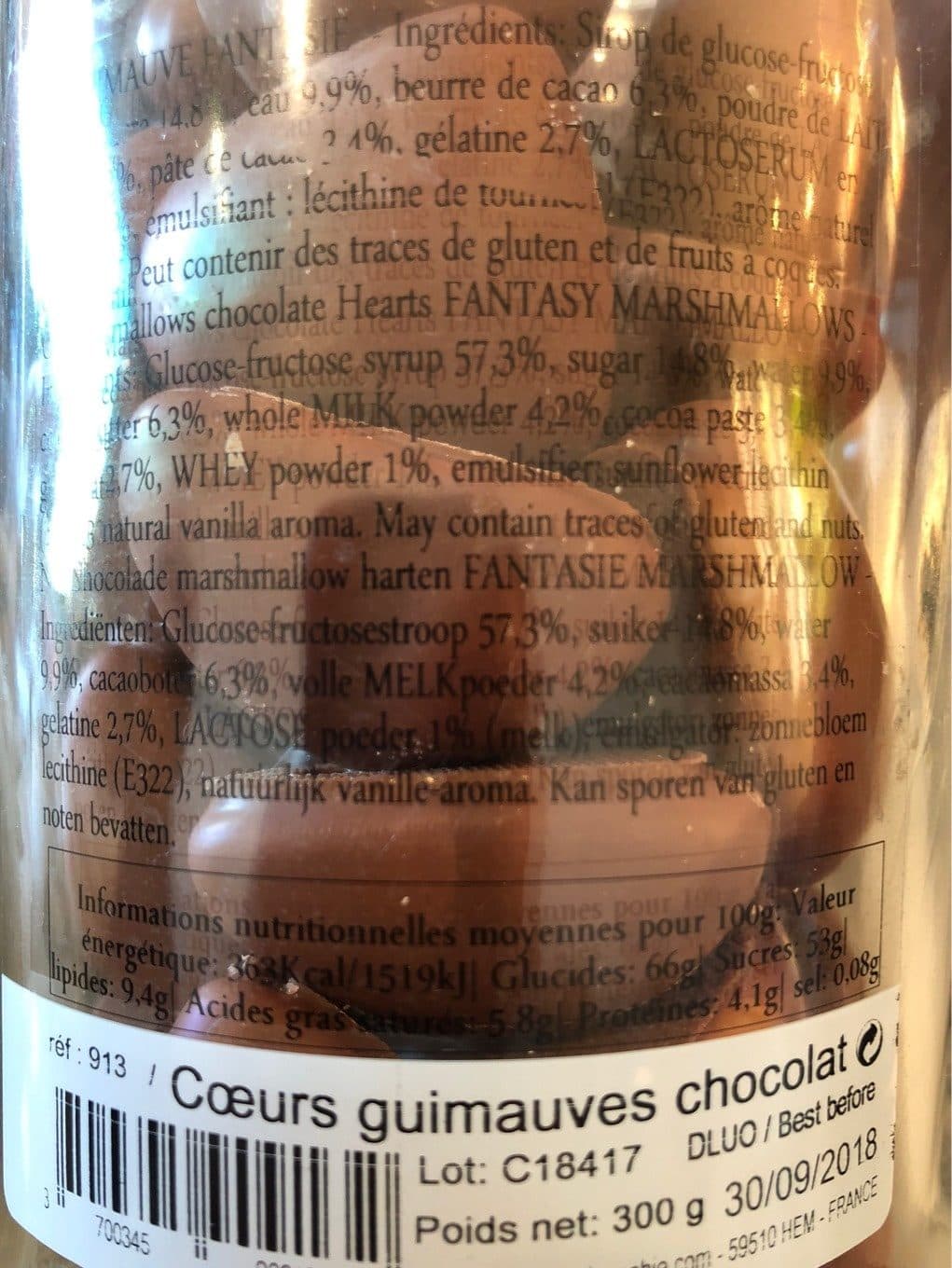 Les Gourmandises De Sophie Bonbonnière De Coeurs Guimauves Chocolat packshot
