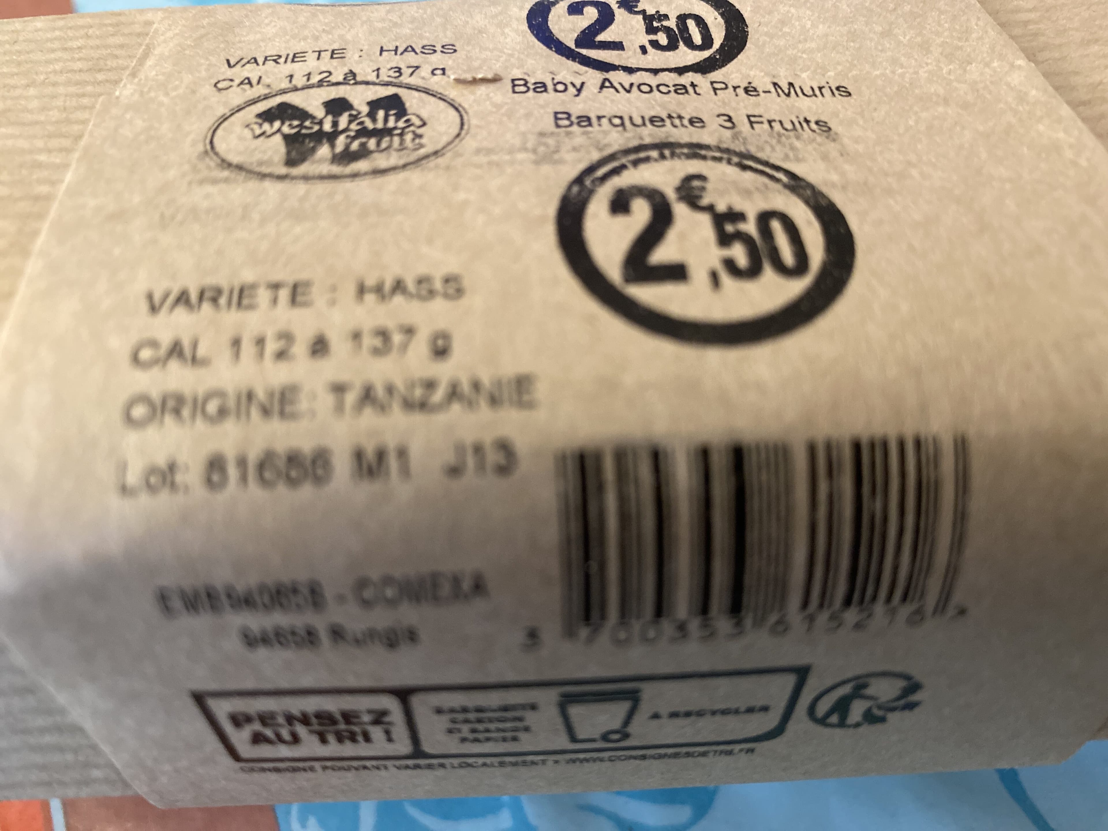 Open Food Facts Baby avocat packshot