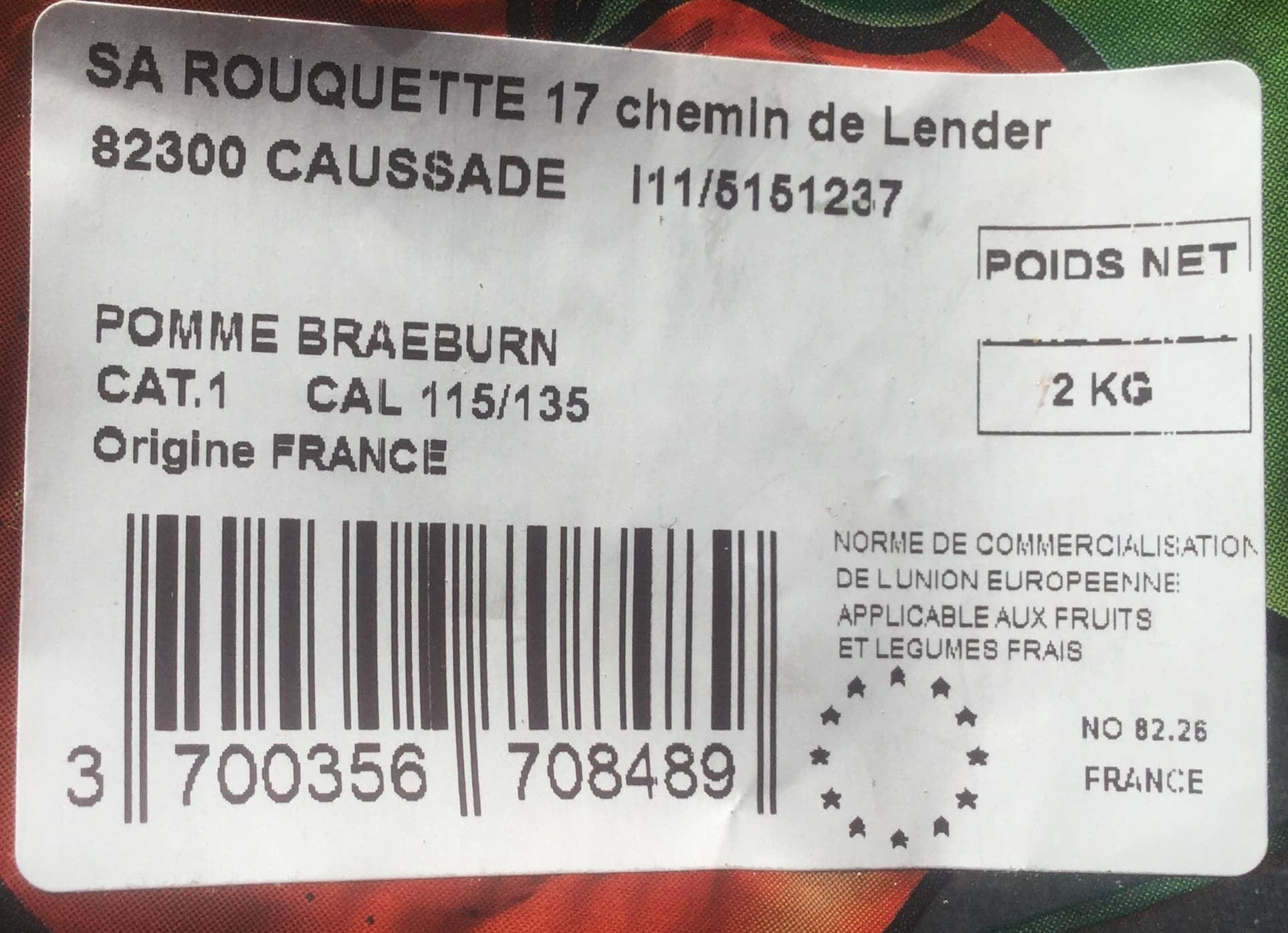 S.A. Rouquette Pomme Braeburn packshot