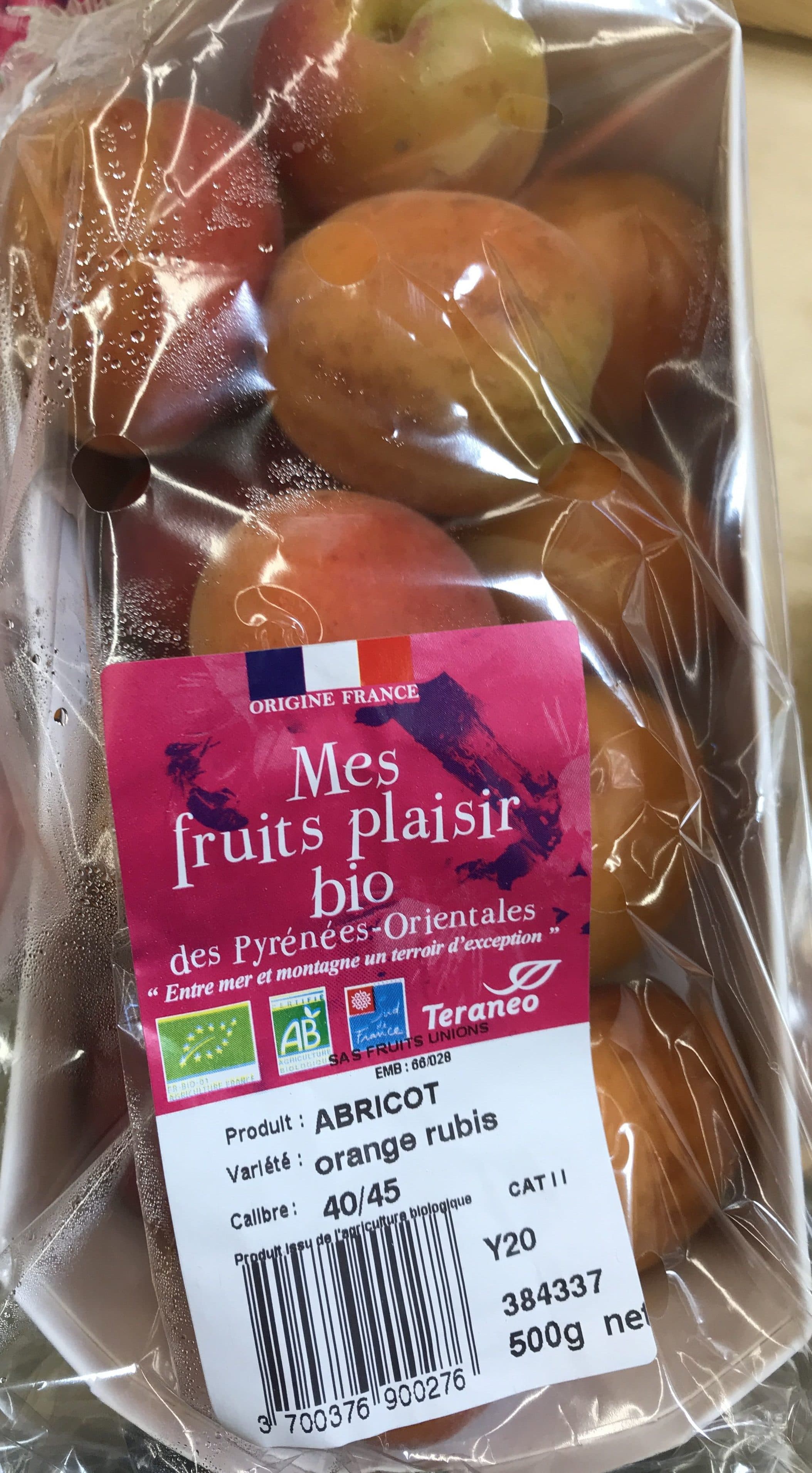 Fruits Unions Abricots Bio packshot