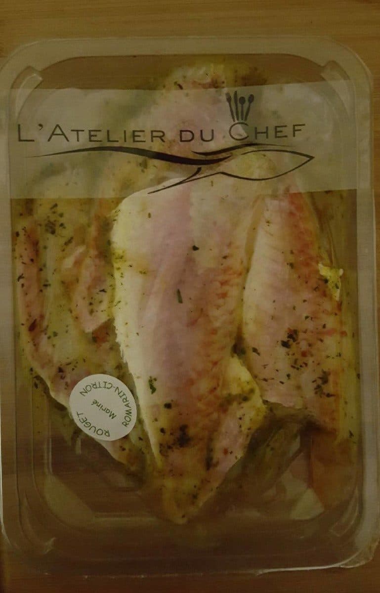 Open Food Facts Filet de rouget barbet cinnabare mariné romarin citron packshot