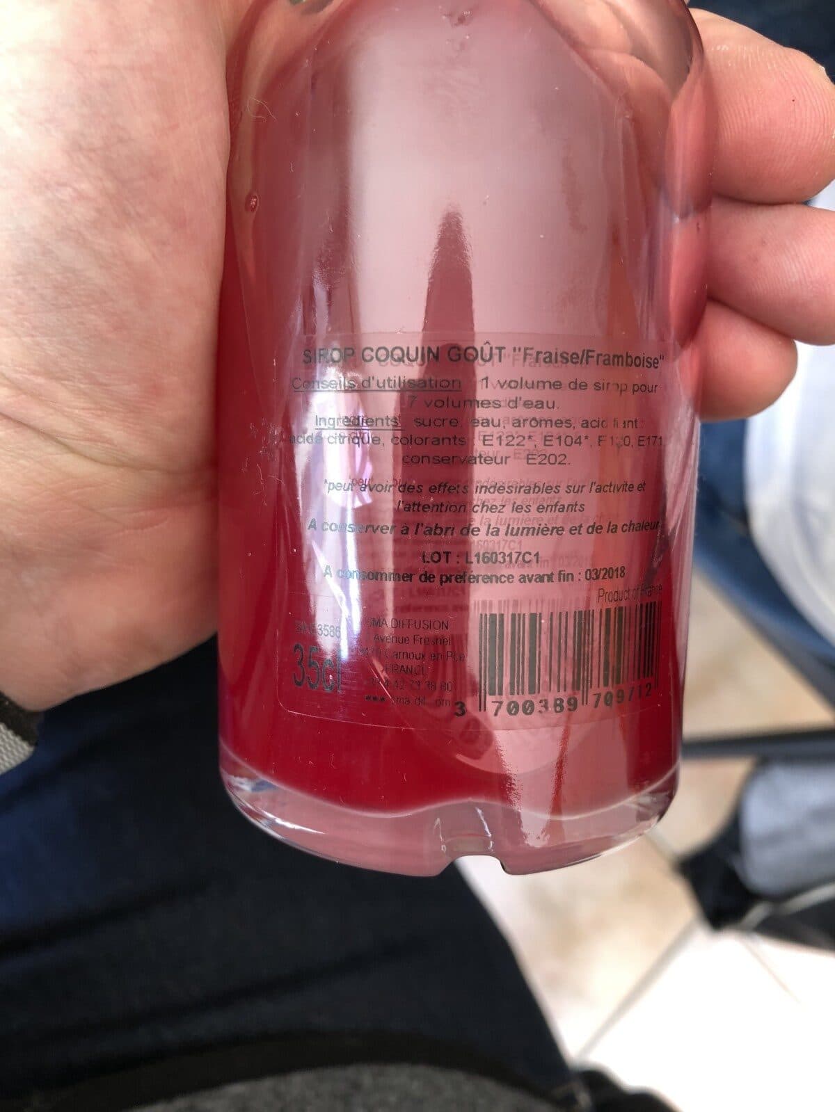 A'ROM Sirop goût Coquin (Fraise / Framboise) packshot