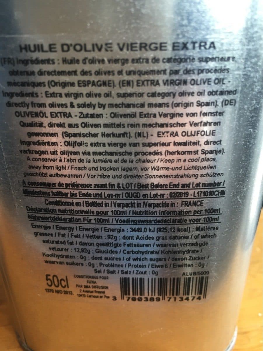 Open Food Facts Huile d olive packshot