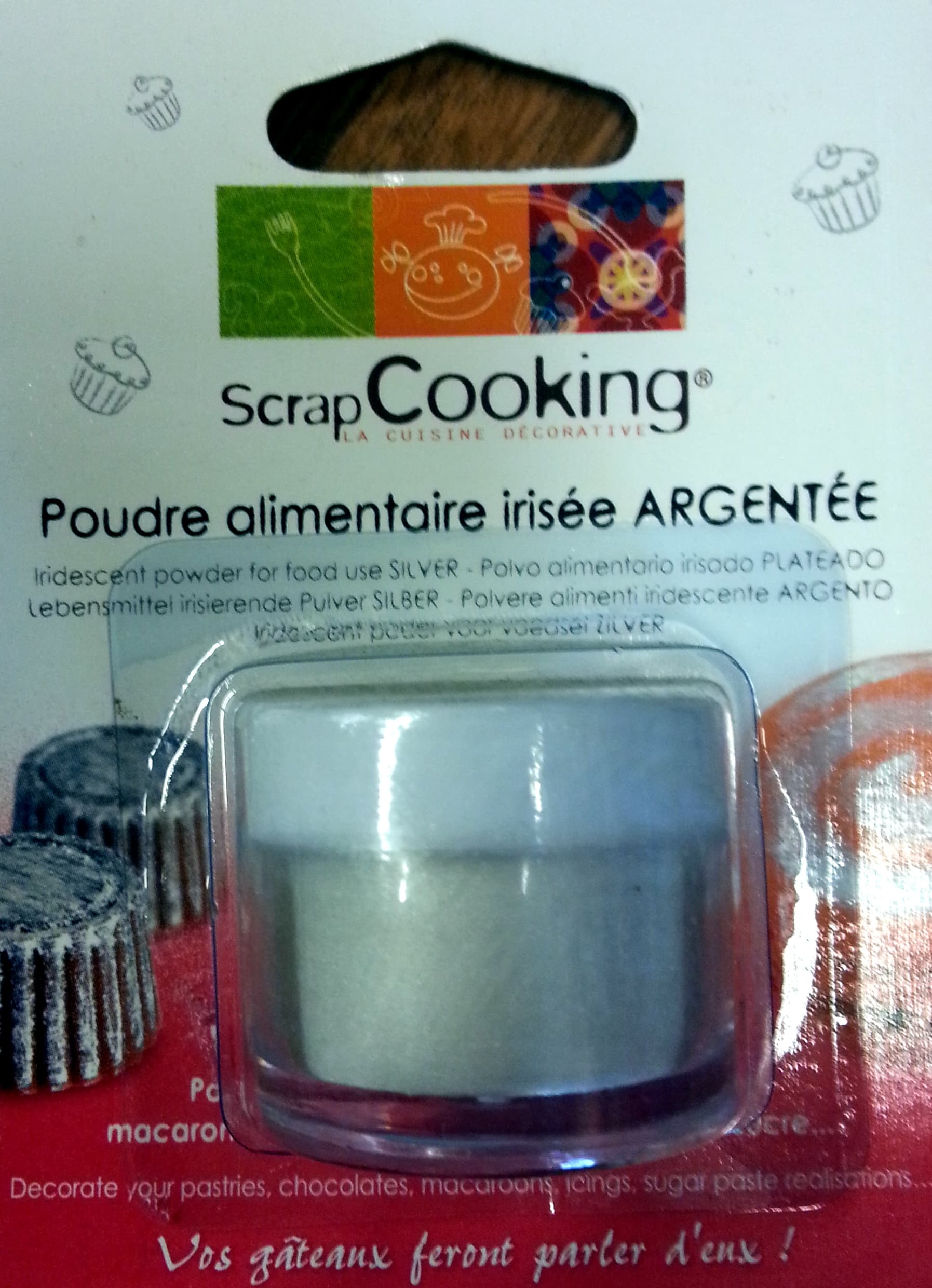 ScrapCooking Poudre alimentaire irisée argentée packshot