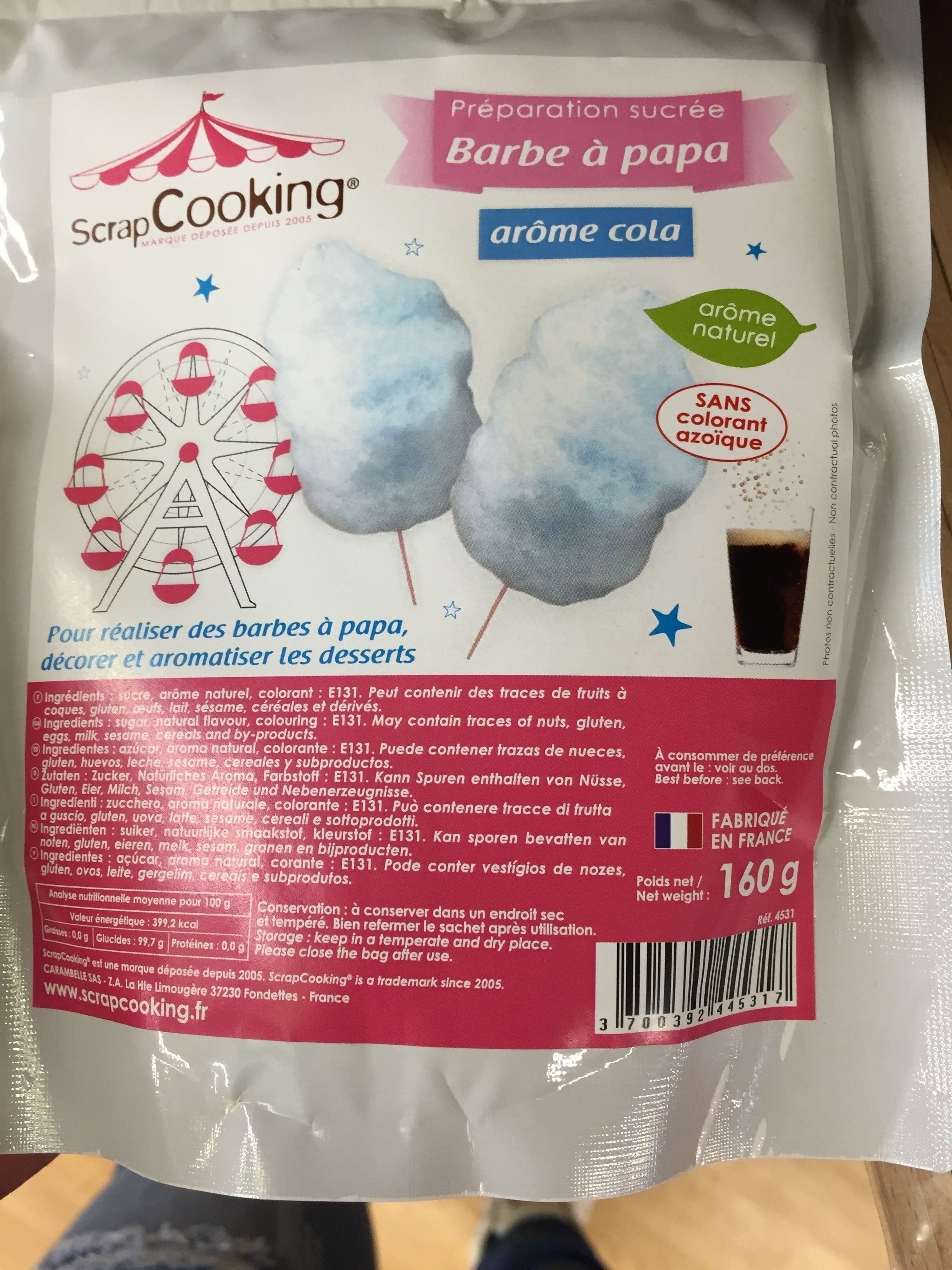 Scrap coking Sucre barbe a papa packshot