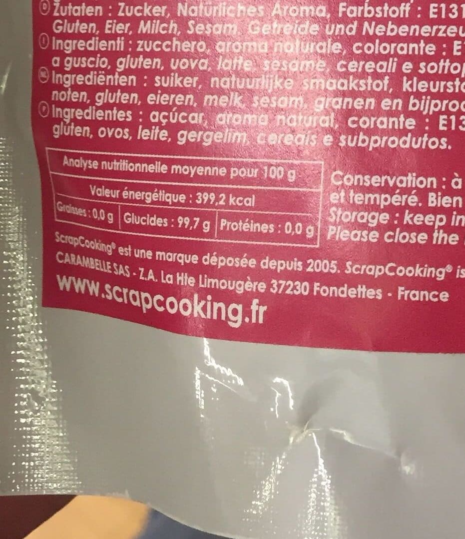 Scrap coking Sucre barbe a papa packshot