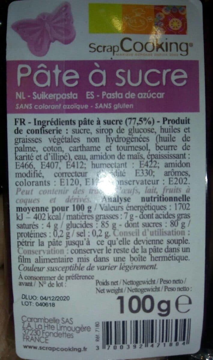 Scrapcooking Pâte à Sucre - Lilas - 100G - Scrapcooking packshot