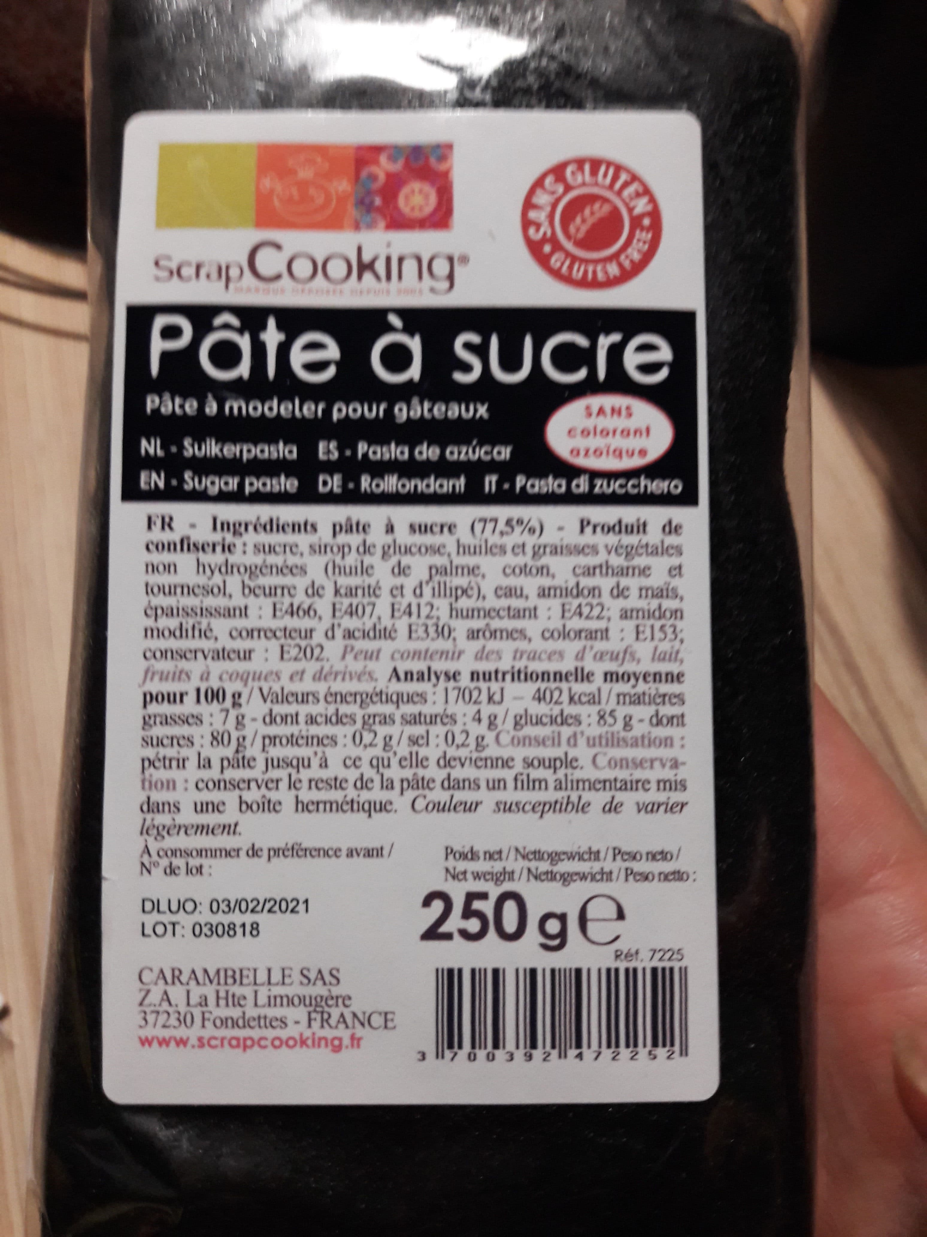 Scrapcooking Pâte à Sucre Arôme Vanille 250 G Noire - Scrapcooking packshot