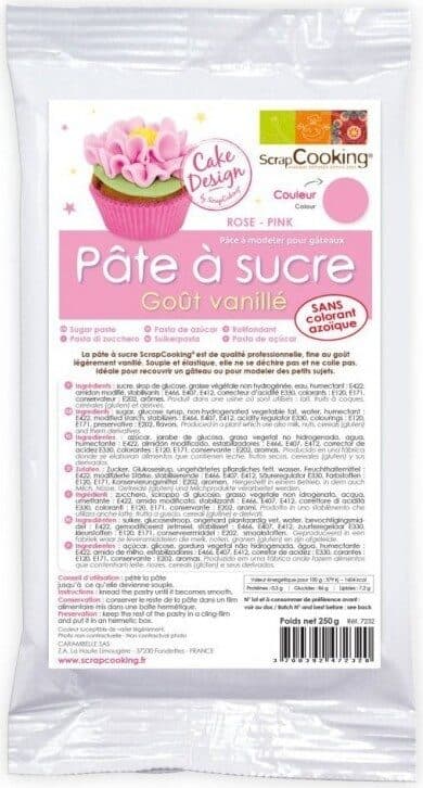 Scrapcooking Pâte à Sucre Arôme Vanille 250 G Rose - Scrapcooking packshot