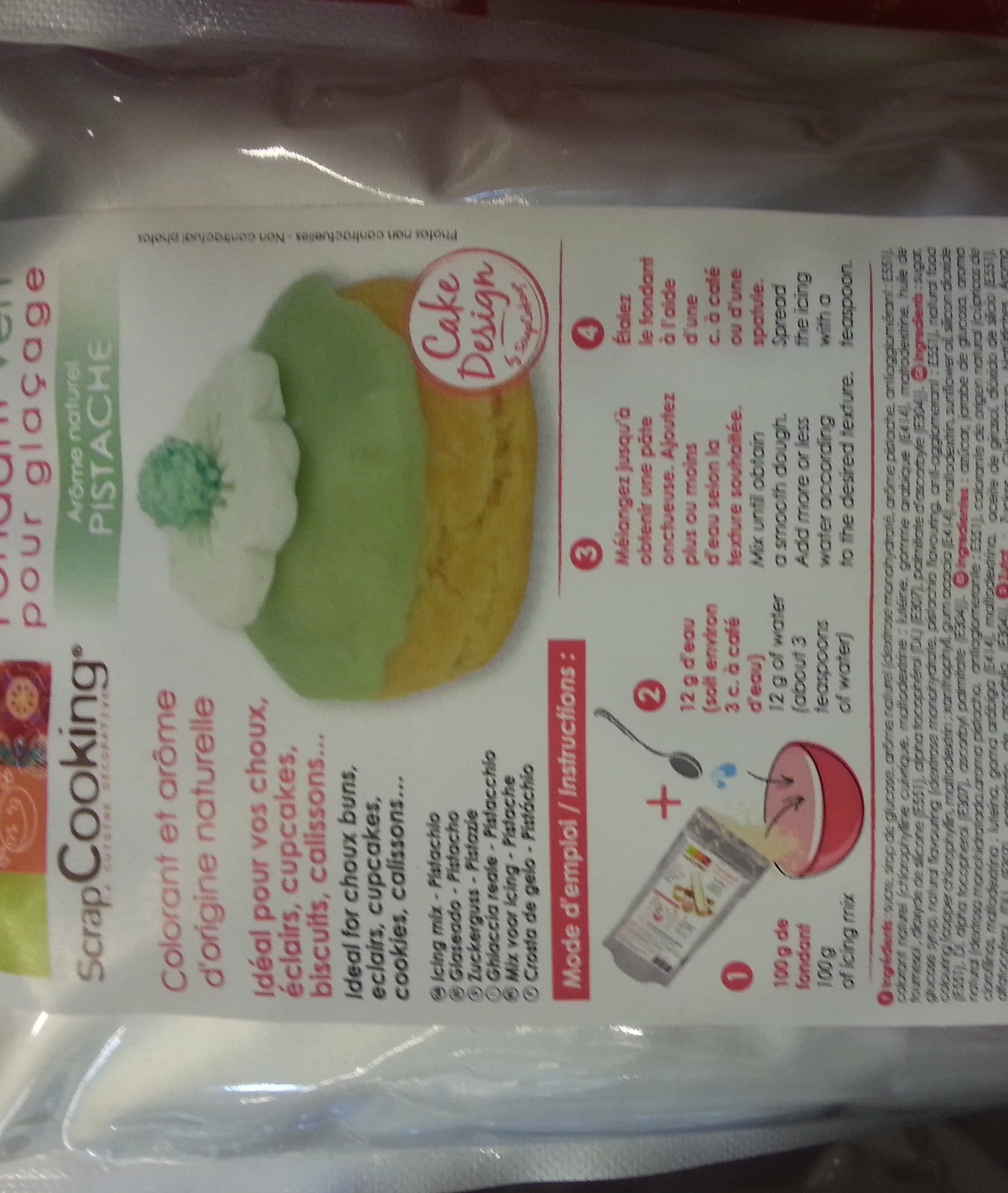 Scrap Cooking Fondant vert pour glaçage Pistache packshot