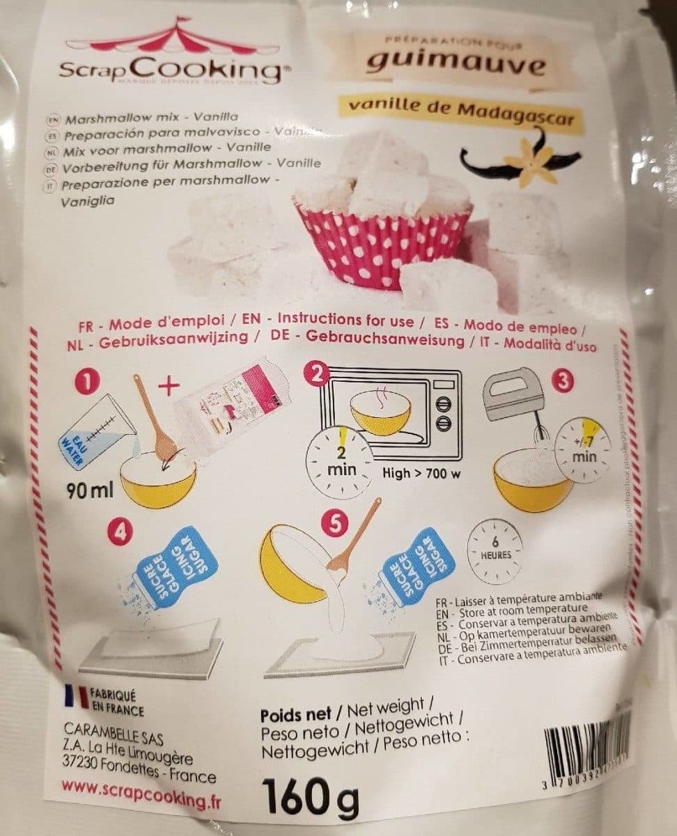 Scrapcooking Préparation Guimauve Vanillée - 160 g - Scrapcooking packshot