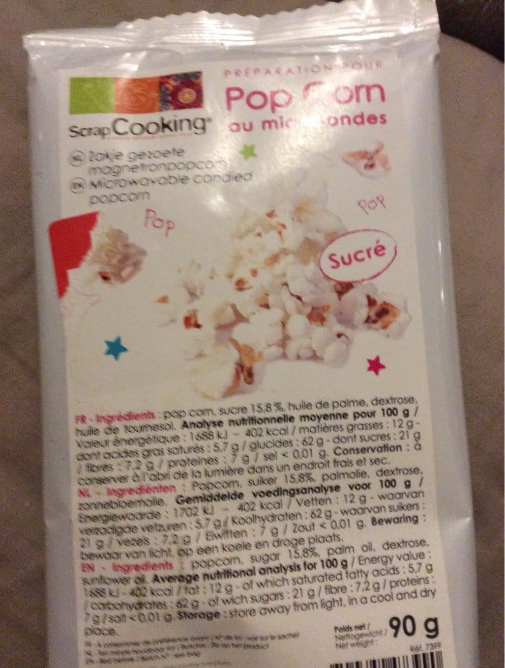 Scrapcooking Sachet Pop Corn Sucré packshot