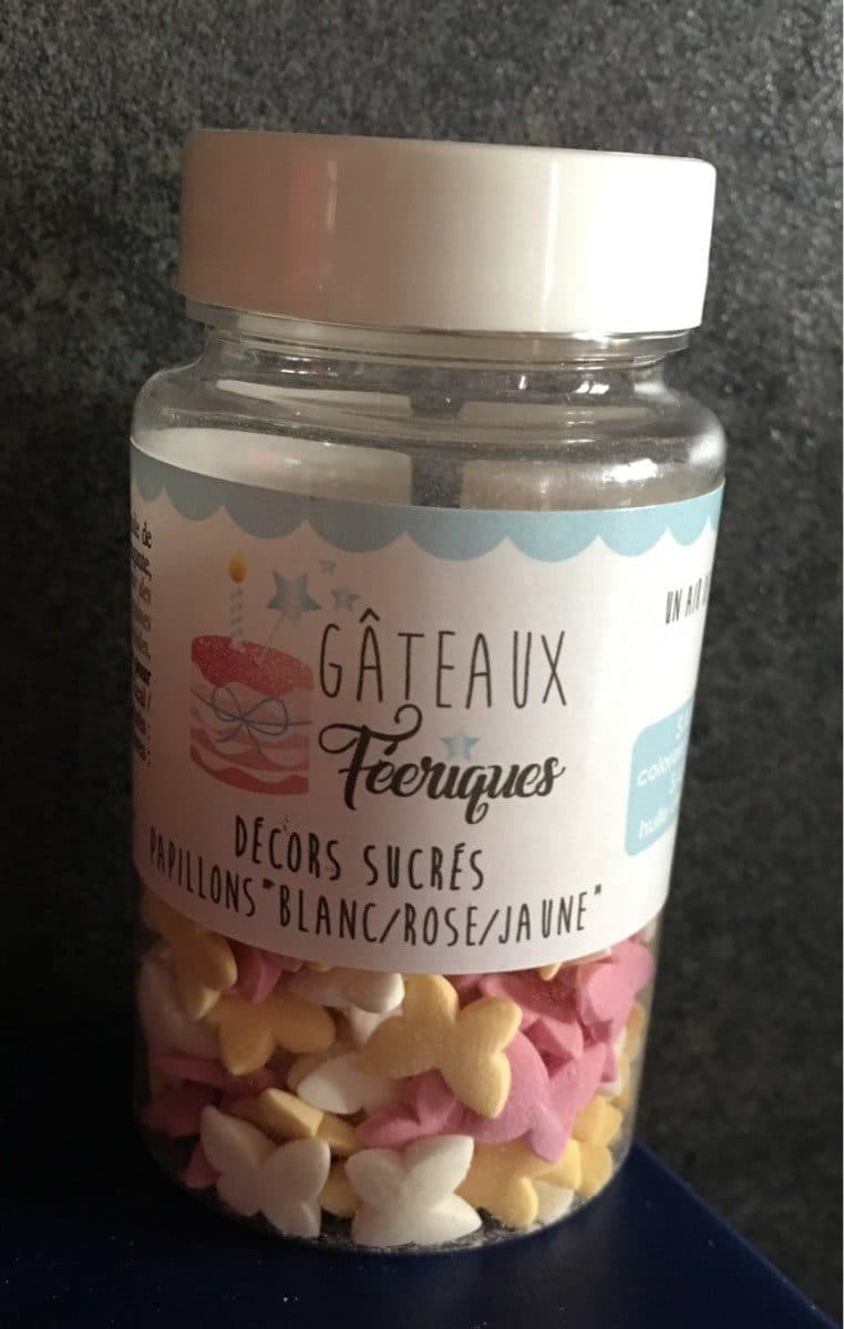 Open Food Facts Decors sucres blanc rose jaune packshot