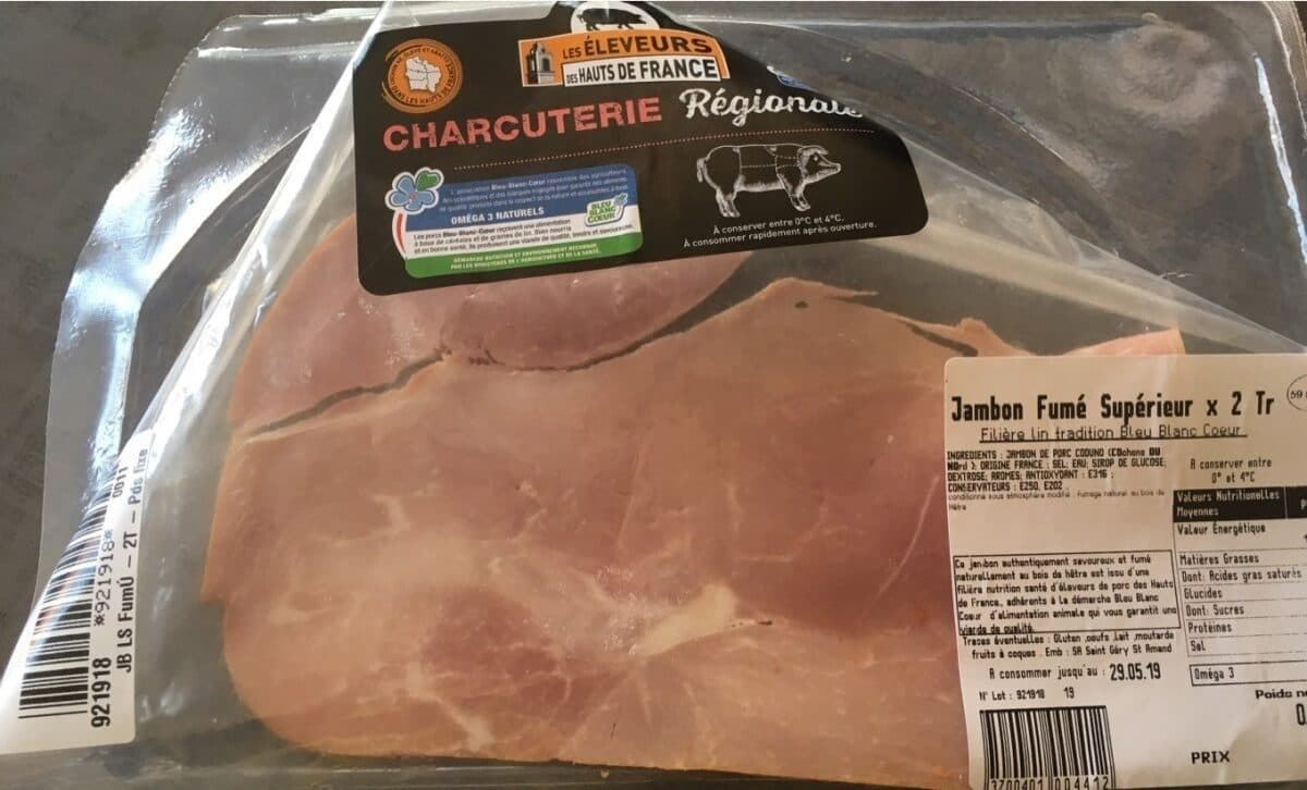 Les éleveurs des Hauts-de-France Jambon fumé supérieur packshot
