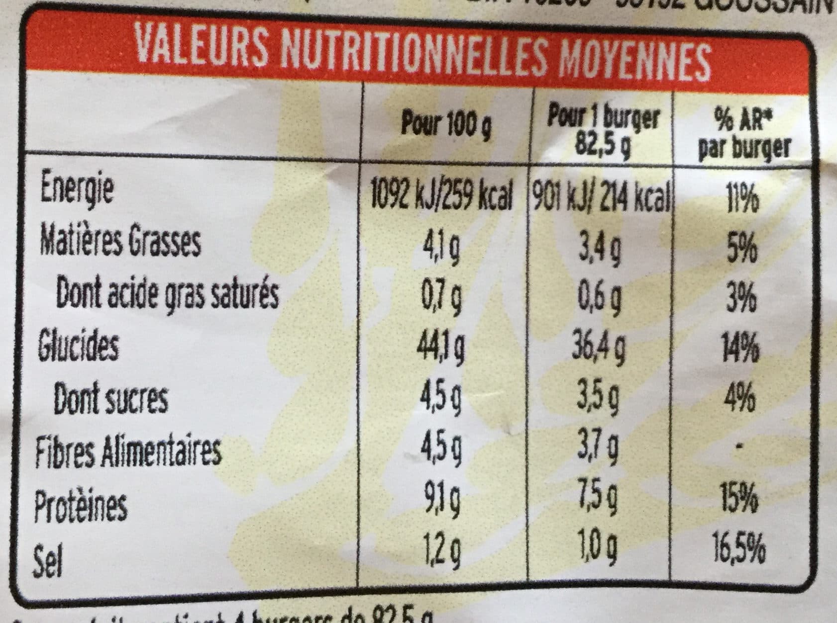 Tendr'epis Megaburger à la farine complète packshot