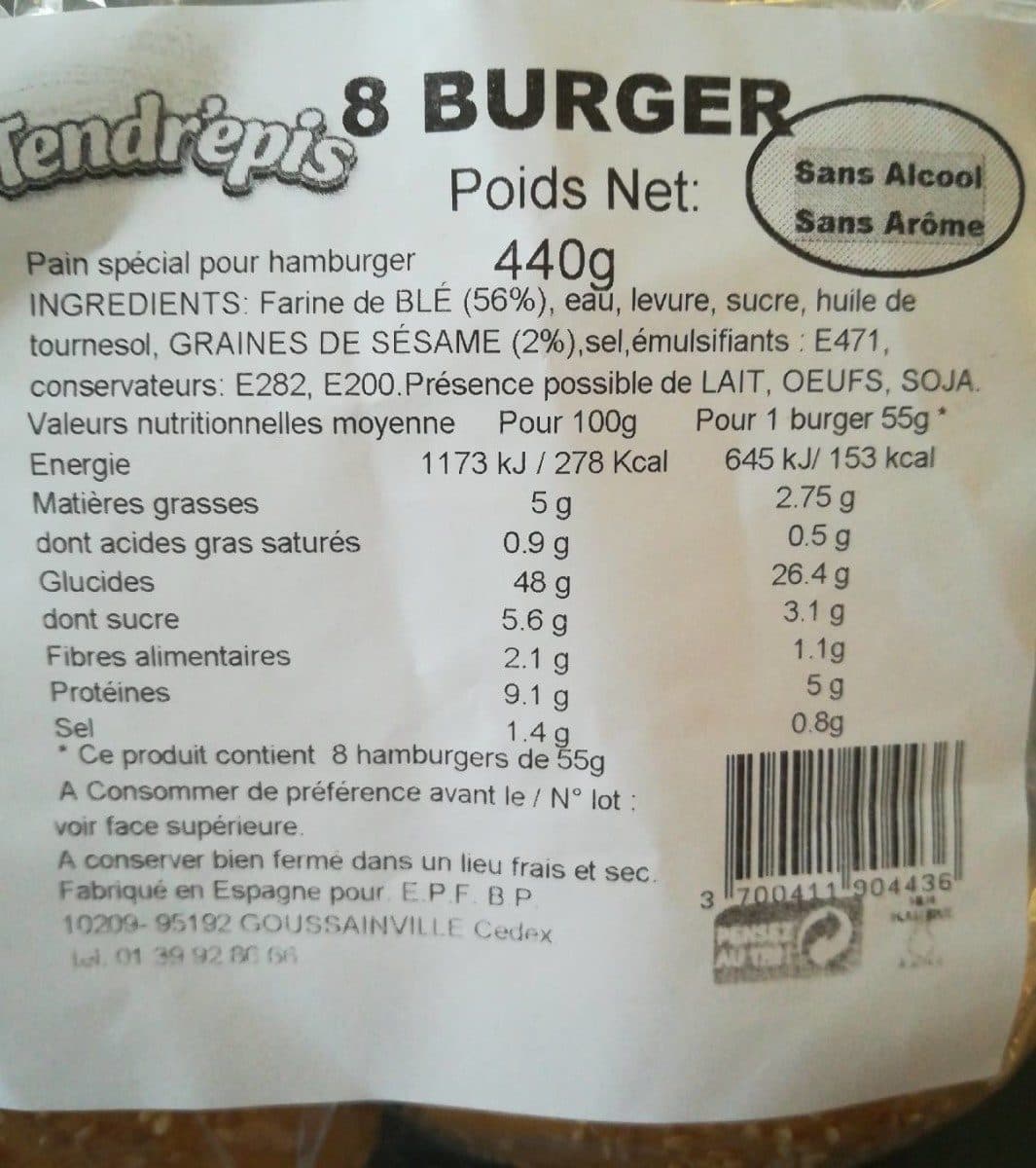 Tendr'epis Burger packshot