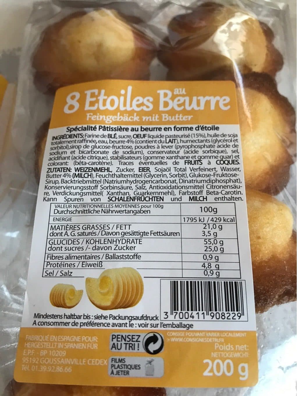 E.P.F. 8 Étoiles au Beurre packshot