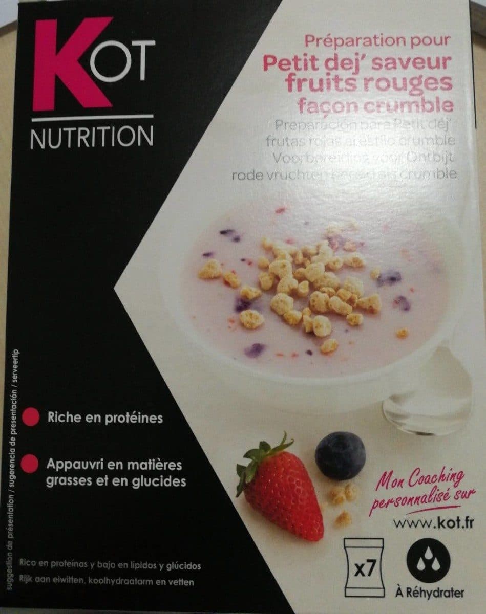 Open Food Facts Préparation pour Petit dej' saveur fruits rouges façon crumble packshot
