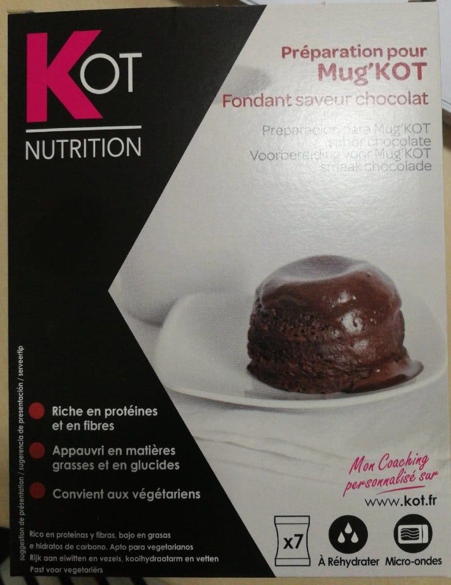Open Food Facts Préparation pour Mug'KOT Fondant saveur chocolat packshot