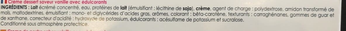 Open Food Facts Crème Gourmande saveur vanille packshot